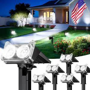 Solar Lights Outdoor Waterproof IP65, 6 Pack Solar Spot Lights Outdoor With 14 Big LEDs, 2-in-1 Wall Lights & 2 Modes Solar Powered Landscape Spotlights for Garage Pathway Yard Decor Garden Gift Solar Lights Outdoor Waterproof IP65, 6 Pack Solar Spot Lights Outdoor With 14 Big LEDs, 2-in-1 Wall Lights & 2 Modes Solar Powered Landscape Spotlights for Garage Pathway Yard Decor Garden Gift