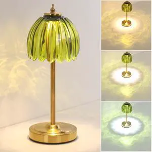Tulip Table Lamp with 5000mAh Battery & Touch Control, Cordless Table Lamp with 3 Colors, Dimmable Rechargeable Table Lamps for Bedroom, Nightstand, Living Room, Entryways (Green Tulip) Tulip Table Lamp with 5000mAh Battery & Touch Control, Cordless Table Lamp with 3 Colors, Dimmable Rechargeable Table Lamps for Bedroom, Nightstand, Living Room, Entryways (Green Tulip)