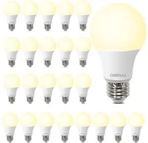 24 Pack LED Light Bulbs Soft White 2700K, 60 Watt Equivalent LED Bulbs, A19 Standard Bulbs, 800 LM, 15000 Hours, E26 Base, Non-Dimmable, 8W White LED Bulbs for Bedroom Living Room 24 Pack LED Light Bulbs Soft White 2700K, 60 Watt Equivalent LED Bulbs, A19 Standard Bulbs, 800 LM, 15000 Hours, E26 Base, Non-Dimmable, 8W White LED Bulbs for Bedroom Living Room