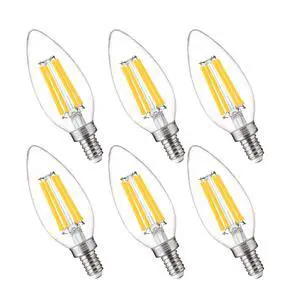 100W Equivalent Candelabra LED Bulbs 5000K Daylight, Dimmable LED Chandelier Light Bulbs for Dining Room, Living Room, Porch, 800LM, E12 Base, 6 Pack UL,CA65 Listed 100W Equivalent Candelabra LED Bulbs 5000K Daylight, Dimmable LED Chandelier Light Bulbs for Dining Room, Living Room, Porch, 800LM, E12 Base, 6 Pack UL,CA65 Listed