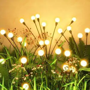 Solar Garden Lights Outdoor - 6 Pack 48 LED Firefly Lights Waterproof, Garden Decorations for Yard Patio Pathway Lawn Outside, Unique Gifts for Grandma Women, Solar Decor Warm White Solar Garden Lights Outdoor - 6 Pack 48 LED Firefly Lights Waterproof, Garden Decorations for Yard Patio Pathway Lawn Outside, Unique Gifts for Grandma Women, Solar Decor Warm White