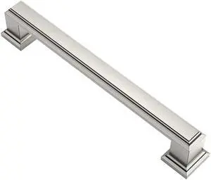 Brushed Satin Nickel Cabinet Pulls and Handles 10 Pack, AL3071SN | 5 Inch Hole Center, Solid Metal Build, Rectangle Decorative Hardware Handles, for Cabinets and Drawers Brushed Satin Nickel Cabinet Pulls and Handles 10 Pack, AL3071SN | 5 Inch Hole Center, Solid Metal Build, Rectangle Decorative Hardware Handles, for Cabinets and Drawers