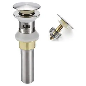 Bathroom Sink Drain,Drain Stopper Bathroom Sink with Overflow,Pop Up Drain Assembly with Detachable Strainer Basket,Built-in Anti-Clogging Strainer,Stainless Steel Brushed Nickel Bathroom Sink Drain,Drain Stopper Bathroom Sink with Overflow,Pop Up Drain Assembly with Detachable Strainer Basket,Built-in Anti-Clogging Strainer,Stainless Steel Brushed Nickel