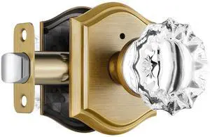 Glass Door Knobs Interior, Vintage Style Privacy Crystal Door Knobs with Lock, Antique Brass Door Knobs for Bedroom Bathroom, Push Pin Button Inside Lock, 1 Pack Glass Door Knobs Interior, Vintage Style Privacy Crystal Door Knobs with Lock, Antique Brass Door Knobs for Bedroom Bathroom, Push Pin Button Inside Lock, 1 Pack