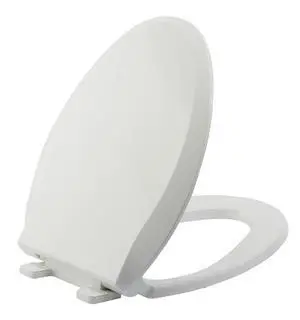 Elongated Toilet Seat Slow Close, Quiet Toilet Seat Cover with Never Loosen Durable Toilet Seat Lid Easy to Install & Clean, Polypropylene (PP), White Elongated Toilet Seat Slow Close, Quiet Toilet Seat Cover with Never Loosen Durable Toilet Seat Lid Easy to Install & Clean, Polypropylene (PP), White