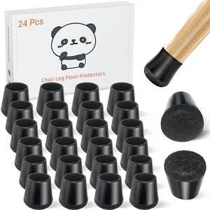 24 PCS Silicone Chair Leg Floor Protectors Extra Small(0.6"-0.8") Rubber Felt Furniture Pads Chair Legs Caps/Covers for Hardwood Floors, Tile from Scratches & Reduce Noise - Round, Black 24 PCS Silicone Chair Leg Floor Protectors Extra Small(0.6"-0.8") Rubber Felt Furniture Pads Chair Legs Caps/Covers for Hardwood Floors, Tile from Scratches & Reduce Noise - Round, Black