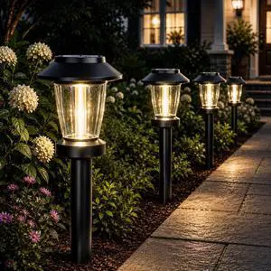 Solar Pathway Lights Outdoor, 8 Pack Warm White Tungsten Filament Solar Lights, 3 Lighting Modes, Auto On/Off, IP65 Waterproof, Dusk to Dawn Solar Garden Lights for Yard, Driveway, Lawn & Landscape Solar Pathway Lights Outdoor, 8 Pack Warm White Tungsten Filament Solar Lights, 3 Lighting Modes, Auto On/Off, IP65 Waterproof, Dusk to Dawn Solar Garden Lights for Yard, Driveway, Lawn & Landscape