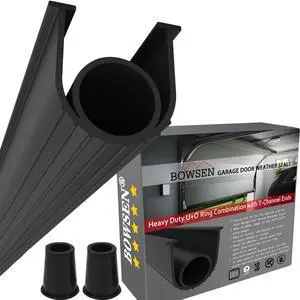 Garage Door Bottom Seals Weatherproof Weather Stripping Threshold Buffering Sealing High Performance EPDM Rubber Resistance Gasket Black 1/4 Inch T-End, 16FT Long Garage Door Bottom Seals Weatherproof Weather Stripping Threshold Buffering Sealing High Performance EPDM Rubber Resistance Gasket Black 1/4 Inch T-End, 16FT Long