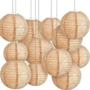 12 Pcs Print Burlap Paper Lanterns Round Chinese Paper Lanterns Farmhouse Boho Classroom Home Decor Classroom Sweet Birthday Party Ceremonial Event (8/10/12 Inch) 12 Pcs Print Burlap Paper Lanterns Round Chinese Paper Lanterns Farmhouse Boho Classroom Home Decor Classroom Sweet Birthday Party Ceremonial Event (8/10/12 Inch)