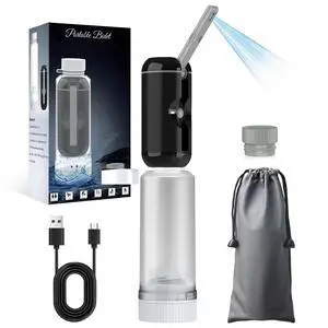 Portable Bidet for Travel, Rechargeable Waterproof Sprayer, Black | Portable Rechargeable Travel Bidet Sprayer Fits Various Water Bottles, Waterproof High Pressure Handheld for Personal Hygiene Portable Bidet for Travel, Rechargeable Waterproof Sprayer, Black | Portable Rechargeable Travel Bidet Sprayer Fits Various Water Bottles, Waterproof High Pressure Handheld for Personal Hygiene