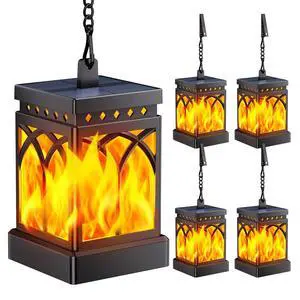 4 Pack Solar Lanterns Outdoor Waterproof, Upgraded Flickering Flame Modes + Constant Modes Hanging Solar Lantern Lights for Outside, Lanterns Decorative Outdoor for Garden Table Yard Tree Decor 4 Pack Solar Lanterns Outdoor Waterproof, Upgraded Flickering Flame Modes + Constant Modes Hanging Solar Lantern Lights for Outside, Lanterns Decorative Outdoor for Garden Table Yard Tree Decor