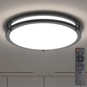 LED Ceiling Light with Remote 13 Inch Flush Mount Ceiling Light Fixture, 24W 3000K-6000K Adjustable Color Temperature, Dimmable Lighting Fixtures for Kitchen Bedroom Hardwired Installation LED Ceiling Light with Remote 13 Inch Flush Mount Ceiling Light Fixture, 24W 3000K-6000K Adjustable Color Temperature, Dimmable Lighting Fixtures for Kitchen Bedroom Hardwired Installation