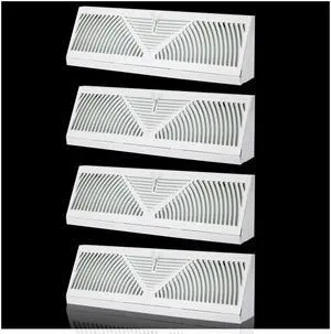 4PK 18 inch Baseboard Register Vent for 18"Duct,Baseboard Vent Cover | Steel Baseboard Diffuser,3 Way Maximum Air Flow,Smooth Adjust Lever,Wall Corner Base-Board Air Covers,18"Wx4.5"H x 2.75"Deep 4PK 18 inch Baseboard Register Vent for 18"Duct,Baseboard Vent Cover | Steel Baseboard Diffuser,3 Way Maximum Air Flow,Smooth Adjust Lever,Wall Corner Base-Board Air Covers,18"Wx4.5"H x 2.75"Deep