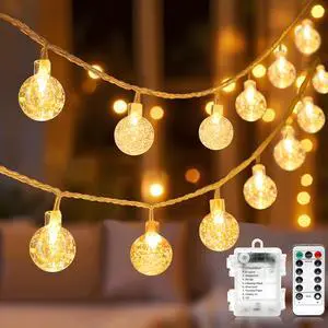 Globe String Lights Battery Operated Fairy Light 26ft 60LED & Remote | Waterproof Indoor Outdoor Hanging String Lights Decorative Christmas Lights for Home Party Patio Garden Classroom Wedding Globe String Lights Battery Operated Fairy Light 26ft 60LED & Remote | Waterproof Indoor Outdoor Hanging String Lights Decorative Christmas Lights for Home Party Patio Garden Classroom Wedding