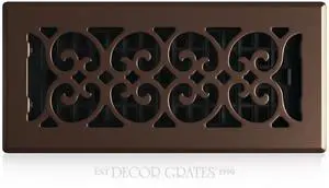 Metal Scroll Decorative Air Vent Cover 4x10 Floor Register Adjustable Control Lever AC Floor Vent Covers for Home Floor Vents Fits 4 x 10 Inch Opening Rubbed Bronze (SPH410-RB) Metal Scroll Decorative Air Vent Cover 4x10 Floor Register Adjustable Control Lever AC Floor Vent Covers for Home Floor Vents Fits 4 x 10 Inch Opening Rubbed Bronze (SPH410-RB)