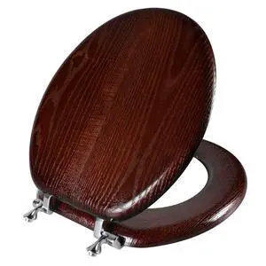 Durable Wood Veneer Natural Toilet Seat Metal Hinged Easy Clean Anti-scratch American Standard(Round,Dark Walnut) Durable Wood Veneer Natural Toilet Seat Metal Hinged Easy Clean Anti-scratch American Standard(Round,Dark Walnut)