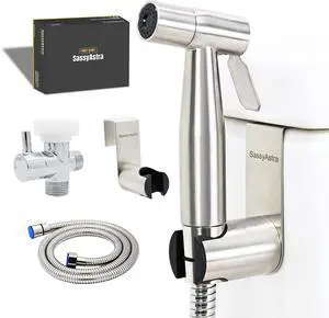 Handheld Toilet Bidet Sprayer Adjustable Water Pressure, with Hose, Feminine & Pet Wash Kit, Bathroom Hygiene Attachment for Cloth Diaper Cleaning (Quick Install, Stainless Steel) Handheld Toilet Bidet Sprayer Adjustable Water Pressure, with Hose, Feminine & Pet Wash Kit, Bathroom Hygiene Attachment for Cloth Diaper Cleaning (Quick Install, Stainless Steel)