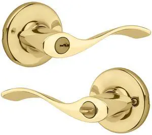 Balboa Entry Door Handle with Lock and Key, Secure Keyed Reversible Lever Exterior, for Front Entrance and Bedrooms, Polished Brass, Pick Resistant Smartkey Rekey Security Balboa Entry Door Handle with Lock and Key, Secure Keyed Reversible Lever Exterior, for Front Entrance and Bedrooms, Polished Brass, Pick Resistant Smartkey Rekey Security