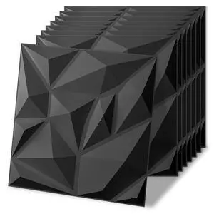 20 Pack Decorative 3D Wall Panels for Interior Wall Decor Living Room, 11.8"x11.8" Black Wall Art PVC Panels for Bedroom TV Background Gaming Room Decor 20 Pack Decorative 3D Wall Panels for Interior Wall Decor Living Room, 11.8"x11.8" Black Wall Art PVC Panels for Bedroom TV Background Gaming Room Decor