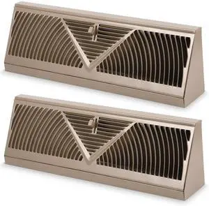 2 Pack Baseboard Register Vent 18 Inch Duct Opening Size Vent Covers for Home Floor Diffuser Wall Corner Baseboard Air Covers, Smooth Air Adjust Lever, Easy Install, Brown 2 Pack Baseboard Register Vent 18 Inch Duct Opening Size Vent Covers for Home Floor Diffuser Wall Corner Baseboard Air Covers, Smooth Air Adjust Lever, Easy Install, Brown
