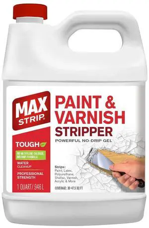 Paint & Varnish Stripper Gel, Safe Wood & Metal Stripper, 1 Qt | Water-based paint & varnish stripper gel. Removes paint, varnish, stain, lacquer & polyurethane from wood, metal & brick Paint & Varnish Stripper Gel, Safe Wood & Metal Stripper, 1 Qt | Water-based paint & varnish stripper gel. Removes paint, varnish, stain, lacquer & polyurethane from wood, metal & brick