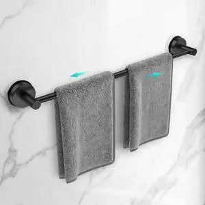 Adjustable Suction Cup Towel Bar for Bathroom Wall,14.6Inch~24 Inch Towel Racks for Bathroom,Stainless Steel Bath Towel Holder for Shower(Matte Black) Adjustable Suction Cup Towel Bar for Bathroom Wall,14.6Inch~24 Inch Towel Racks for Bathroom,Stainless Steel Bath Towel Holder for Shower(Matte Black)