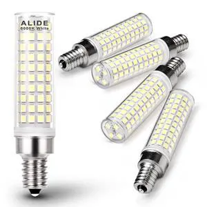 E12 C7 10W 6000K LED Candelabra Bulbs 100w Equivalent, 5Pack | E12 T6 Led Candle Light Bulbs for Ceiling Fan Pendant Chandelier Lighting Salt Lamp,1200lm Daylight White, Non-dimmable E12 C7 10W 6000K LED Candelabra Bulbs 100w Equivalent, 5Pack | E12 T6 Led Candle Light Bulbs for Ceiling Fan Pendant Chandelier Lighting Salt Lamp,1200lm Daylight White, Non-dimmable