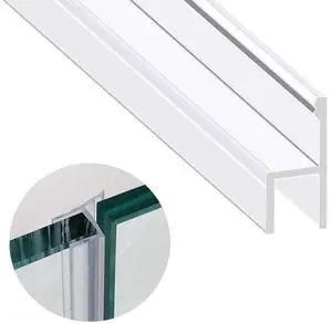 Shower Glass Door Seal Strip, 120 Inch Silicone Soft Shower Door Sweep to Stop Leaks, Frameless Seal Strip Shower Glass Door Seal Strip, 120 Inch Silicone Soft Shower Door Sweep to Stop Leaks, Frameless Seal Strip