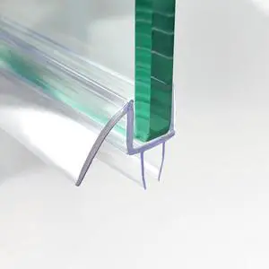 36" Shower Door Bottom Seal Strip for 3/8" (10mm) Glass Ultra Clear Polycarbonate Shower Door Sweep, Single Pack 36" Shower Door Bottom Seal Strip for 3/8" (10mm) Glass Ultra Clear Polycarbonate Shower Door Sweep, Single Pack