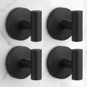 Heavy Duty Suction Cup Hooks for Glass Window,Tile,Mirror,Removable Shower Hooks for Inside Shower,Metal Towel Hooks for Bathroom,4 Pack(Black) Heavy Duty Suction Cup Hooks for Glass Window,Tile,Mirror,Removable Shower Hooks for Inside Shower,Metal Towel Hooks for Bathroom,4 Pack(Black)