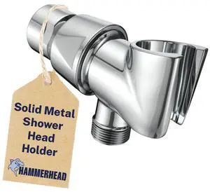 ® Solid Metal Handheld Shower Head Holder - Chrome - Adjustable Shower Wand Holder with Wall Hook Bracket and Pivot Ball - Hand Held Shower Head Holder - Shower Hose Holder ® Solid Metal Handheld Shower Head Holder - Chrome - Adjustable Shower Wand Holder with Wall Hook Bracket and Pivot Ball - Hand Held Shower Head Holder - Shower Hose Holder