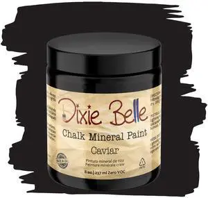 Chalk Mineral Paint Caviar (8oz) | Matte Black Chic Chalk Mineral DIY Furniture Paint, Cabinets,Eco-Friendly Low Odor Wood, Metal & More Chalk Mineral Paint Caviar (8oz) | Matte Black Chic Chalk Mineral DIY Furniture Paint, Cabinets,Eco-Friendly Low Odor Wood, Metal & More
