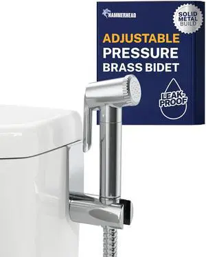 Solid Metal Adjustable Pressure Handheld Bidet Sprayer for Toilet, Handheld Bidet Attachment with 47-Inch Hose and Leak-Proof T-Valve, Jet Spray for Toilet, Muslim Shower, Chrome Solid Metal Adjustable Pressure Handheld Bidet Sprayer for Toilet, Handheld Bidet Attachment with 47-Inch Hose and Leak-Proof T-Valve, Jet Spray for Toilet, Muslim Shower, Chrome