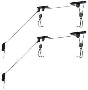 RAD Sportz Bicycle Hoist 2-Pack Quality Garage Storage Bike Lift with 100 lb Capacity Even Works as Ladder Lift Premium Quality RAD Sportz Bicycle Hoist 2-Pack Quality Garage Storage Bike Lift with 100 lb Capacity Even Works as Ladder Lift Premium Quality