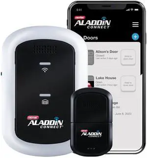 Aladdin Connect Smart Garage Door Controller, Single Door Kit ALKT2-R | Wi-Fi Enabled, App Control, Works with Most Major Brands, Monitor & Control Garage from Anywhere with iOS & Android Devices Aladdin Connect Smart Garage Door Controller, Single Door Kit ALKT2-R | Wi-Fi Enabled, App Control, Works with Most Major Brands, Monitor & Control Garage from Anywhere with iOS & Android Devices
