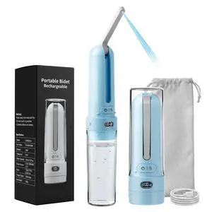 Electric Portable Bidet for Travel & Outdoor Camping, Sky Blue | Pocket size whisper-quiet handheld sprayer 3 pressure modes 1600mAh Long-lasting Battery USB-C Rechargable IPX7 Waterproof Electric Portable Bidet for Travel & Outdoor Camping, Sky Blue | Pocket size whisper-quiet handheld sprayer 3 pressure modes 1600mAh Long-lasting Battery USB-C Rechargable IPX7 Waterproof