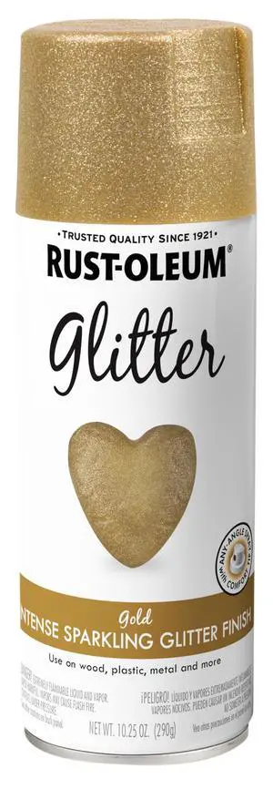 301495 Specialty Glitter Spray Paint, 10.25 oz, Gold 301495 Specialty Glitter Spray Paint, 10.25 oz, Gold
