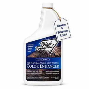 Color Enhancer Sealer for All-Natural Stone and Pavers. Marble, Travertine, Limestone, Granite, Slate, Concrete, Grout, Brick, Block. (1-Quart) Color Enhancer Sealer for All-Natural Stone and Pavers. Marble, Travertine, Limestone, Granite, Slate, Concrete, Grout, Brick, Block. (1-Quart)
