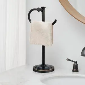 Stand Hand Towel Holder, Countertop Towel Bar, Oil Rubbed Bronze | 17 Inch Bathroom Towel Hanger, Freestanding Vanity Counter Top Towel Holder, Towel Ring Hardware Accessories, Stainless Steel Stand Hand Towel Holder, Countertop Towel Bar, Oil Rubbed Bronze | 17 Inch Bathroom Towel Hanger, Freestanding Vanity Counter Top Towel Holder, Towel Ring Hardware Accessories, Stainless Steel
