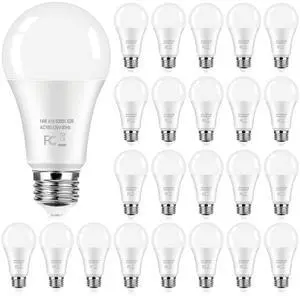 24-Pack LED Light Bulbs 100 Watt Equivalent, 14W 1600Lumens Bright A19 LED Bulbs, Standard E26 Medium Screw Light Bulbs 5000K Daylight White, 90+ CRI, 25000+Hrs Lifespan, No-Flicker, Non-Dimmable 24-Pack LED Light Bulbs 100 Watt Equivalent, 14W 1600Lumens Bright A19 LED Bulbs, Standard E26 Medium Screw Light Bulbs 5000K Daylight White, 90+ CRI, 25000+Hrs Lifespan, No-Flicker, Non-Dimmable
