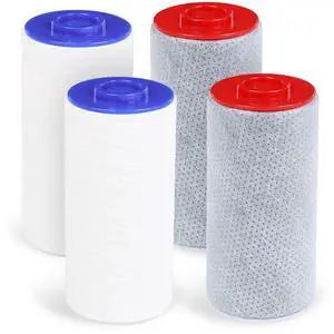 Replacement Filter Set Compatible with Weddell Duo Shower Water Filtration | High-efficiency, Removes Chlorine/PFAS/Contaminants, Better Skin and Hair Health, 2R+2B Replacement Filter Set Compatible with Weddell Duo Shower Water Filtration | High-efficiency, Removes Chlorine/PFAS/Contaminants, Better Skin and Hair Health, 2R+2B