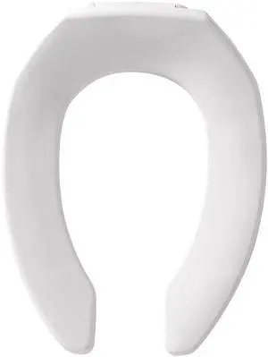1955CT Commercial Open Front Plastic Toilet Seat, Heavy Duty Industrial Seat without Lid, Secure Installation for Long Lasting Use, Made in USA, Elongated, White 1955CT Commercial Open Front Plastic Toilet Seat, Heavy Duty Industrial Seat without Lid, Secure Installation for Long Lasting Use, Made in USA, Elongated, White