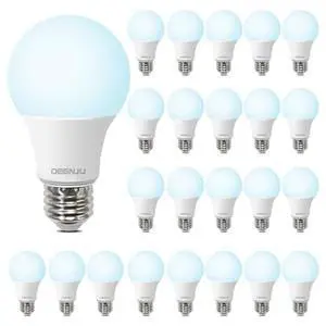 LED Light Bulbs Daylight 5000K, 60 Watt Equivalent LED Bulbs, A19 Standard Bulbs, 800 LM, 15000 Hours, E26 Base, Non-Dimmable, 8W LED Bulbs for Bedroom Living Room 24 Pack LED Light Bulbs Daylight 5000K, 60 Watt Equivalent LED Bulbs, A19 Standard Bulbs, 800 LM, 15000 Hours, E26 Base, Non-Dimmable, 8W LED Bulbs for Bedroom Living Room 24 Pack