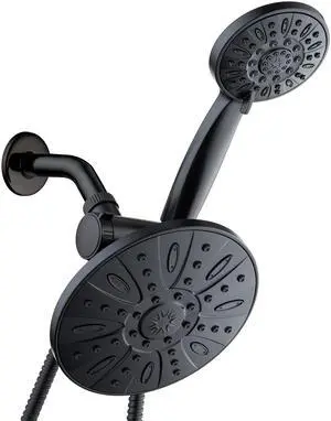 7" Premium High Pressure 3-way Rain & Handheld Shower Head Combo | Enjoy Luxury 7-inch Showerhead & 6-mode Hand Shower Separately or Together! Premium Stainless Steel Hose - Black 7" Premium High Pressure 3-way Rain & Handheld Shower Head Combo | Enjoy Luxury 7-inch Showerhead & 6-mode Hand Shower Separately or Together! Premium Stainless Steel Hose - Black