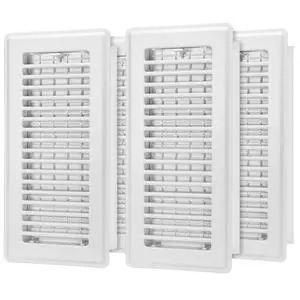 Floor Register 4x10, 4 Pack Floor Vent Covers for Home Floor Heavy Duty Steel Panel Walkable Floor Grates Adjustable Air Vent Covers 4" x 10" Floor Vent, White Floor Register 4x10, 4 Pack Floor Vent Covers for Home Floor Heavy Duty Steel Panel Walkable Floor Grates Adjustable Air Vent Covers 4" x 10" Floor Vent, White