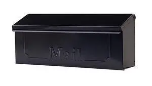 Townhouse Galvanized Steel, Wall-Mount Mailbox, Black Small | Galvanized steel build for outside with weather-resistant outdoor construction and a rust-resistant powder-coat finish Townhouse Galvanized Steel, Wall-Mount Mailbox, Black Small | Galvanized steel build for outside with weather-resistant outdoor construction and a rust-resistant powder-coat finish