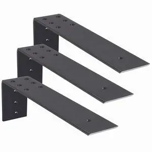 10 Inch Countertop Support Bracket, 3 Pack Solid Iron Steel Heavy Duty Hidden Floating L Shelf Brackets 1/4 Inch Thick, Shelving Support Metal Hardware for Mantel Granite Countertop 10 Inch Countertop Support Bracket, 3 Pack Solid Iron Steel Heavy Duty Hidden Floating L Shelf Brackets 1/4 Inch Thick, Shelving Support Metal Hardware for Mantel Granite Countertop