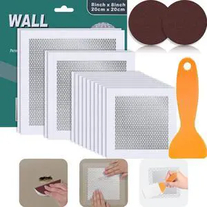 Ranekie 14 Pack Drywall Repairs Patch, 4/6/8 Inch Drywall Repair Kit with Extended Self-Adhesive Mesh,Large Hole Patch Repair for Drywall,Heavy Duty Dry Wall Hole Repair Patch Ranekie 14 Pack Drywall Repairs Patch, 4/6/8 Inch Drywall Repair Kit with Extended Self-Adhesive Mesh,Large Hole Patch Repair for Drywall,Heavy Duty Dry Wall Hole Repair Patch