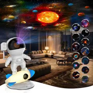 Galaxy Projector, 12 in 1 HD Planetarium Astronaut Galaxy Projector for Bedroom, Galaxy Star Night Light Projector for Kids Adults Gaming Room/Party/Home Décor Galaxy Projector, 12 in 1 HD Planetarium Astronaut Galaxy Projector for Bedroom, Galaxy Star Night Light Projector for Kids Adults Gaming Room/Party/Home Décor