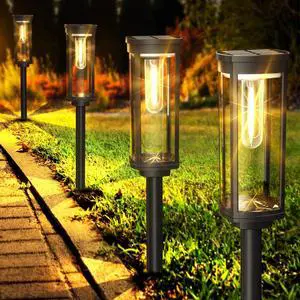 Solar Pathway Lights Outdoor Waterproof Warm White, 6 Pack | Bright LED, 3000K, IP65, Solar Powered Landscape Lights for Path, Driveway, Lawn, Patio, Sidewalk, Yard, Walkway Solar Pathway Lights Outdoor Waterproof Warm White, 6 Pack | Bright LED, 3000K, IP65, Solar Powered Landscape Lights for Path, Driveway, Lawn, Patio, Sidewalk, Yard, Walkway